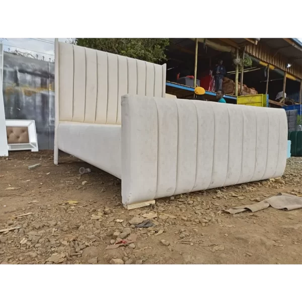 6 pearl white Chester bed