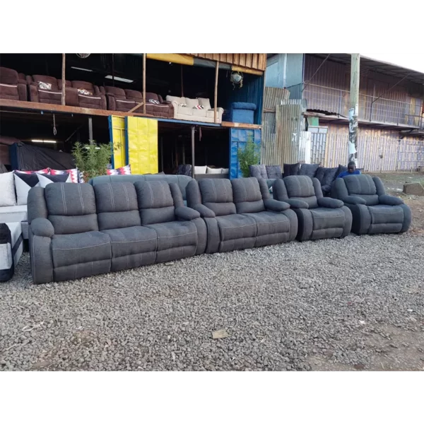 Dark Grey Recliner sofa 7 seater