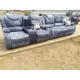 Grey semi-recliner design sofa