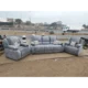 ash grey semi-recliner sofa