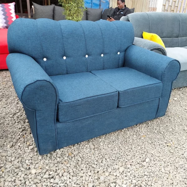 blue 2 seater sofa