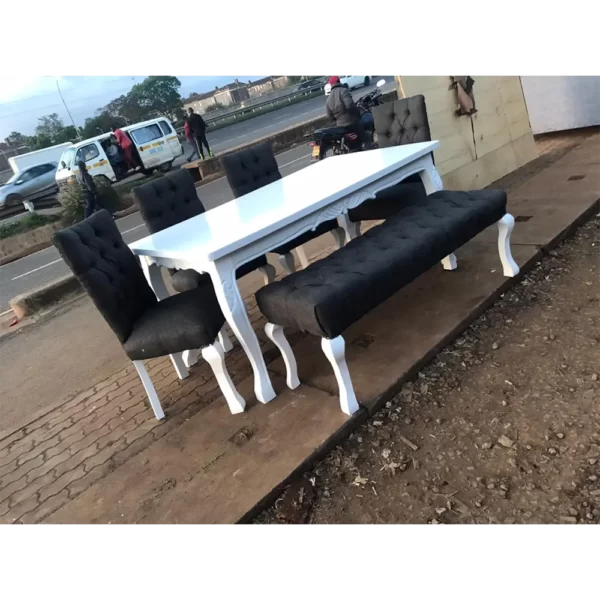 dark grey 6 seater dining table