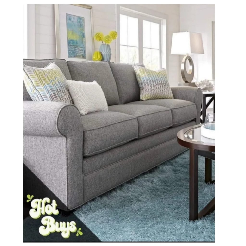 3 Seater Grey Classic Sofa Liberty Furniture 9528