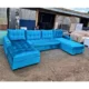 9 seater Blue U-shaped sofa