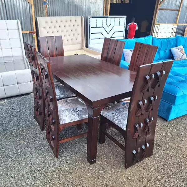 Durban Brown 6 seater Dining Table – Liberty Furniture