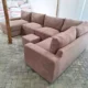 Hallein brown U-shaped sofa