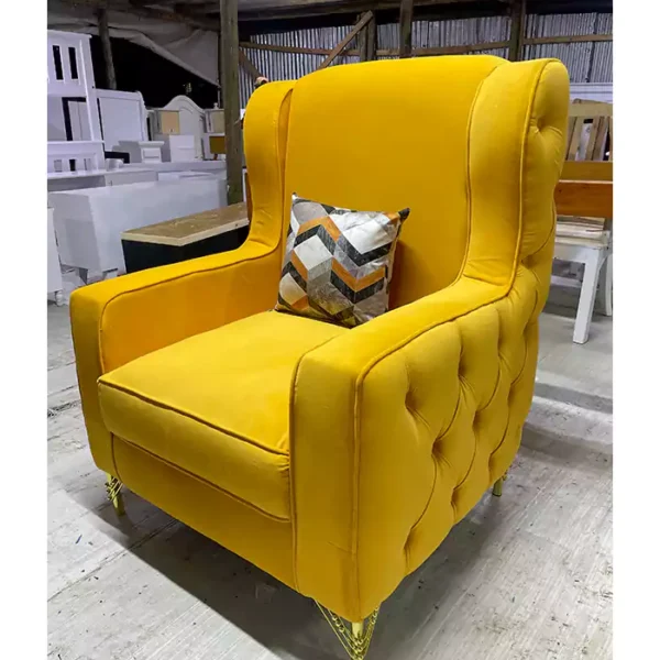 Cheshire classic yellow wing chair