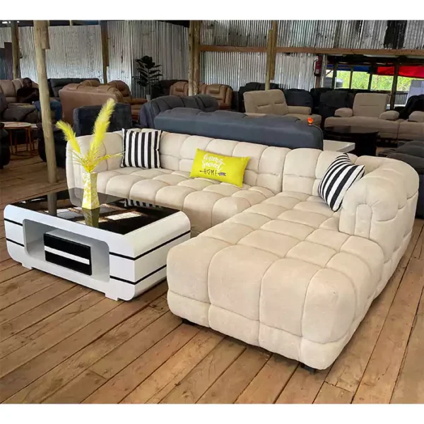 6 seater Bubble beige l shaped sofa