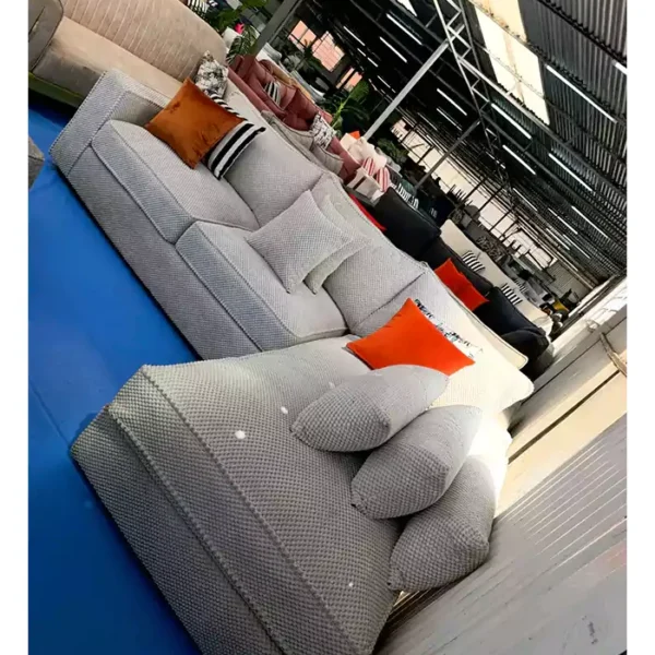 Harvey 6 seater classic grey l shaped sofa
