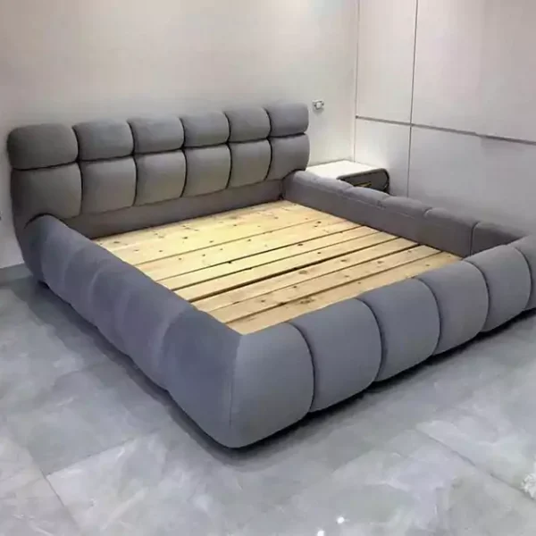 6 by 6 grey bubble bed