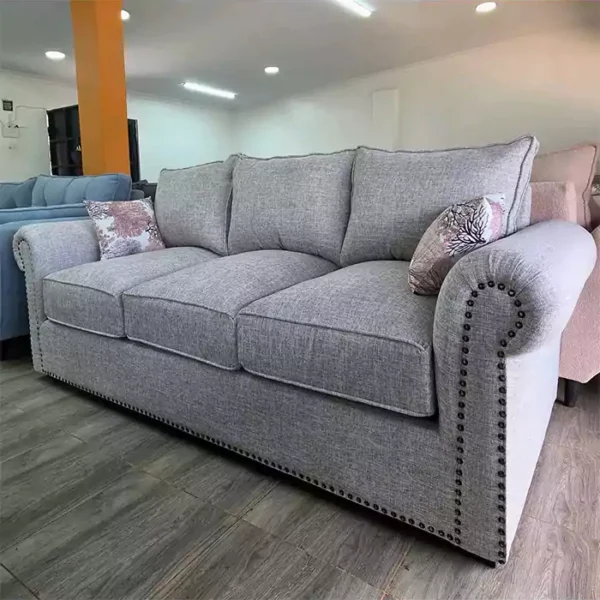 Finley 3 seater classic grey sofa