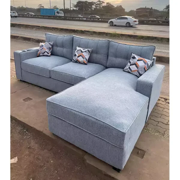Hillcrest 6 seater grey l shaped sofa