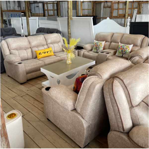 Midland 7 seater semi recliner sofa