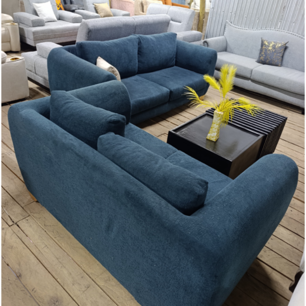 Bavaria 5 seater blue sofa