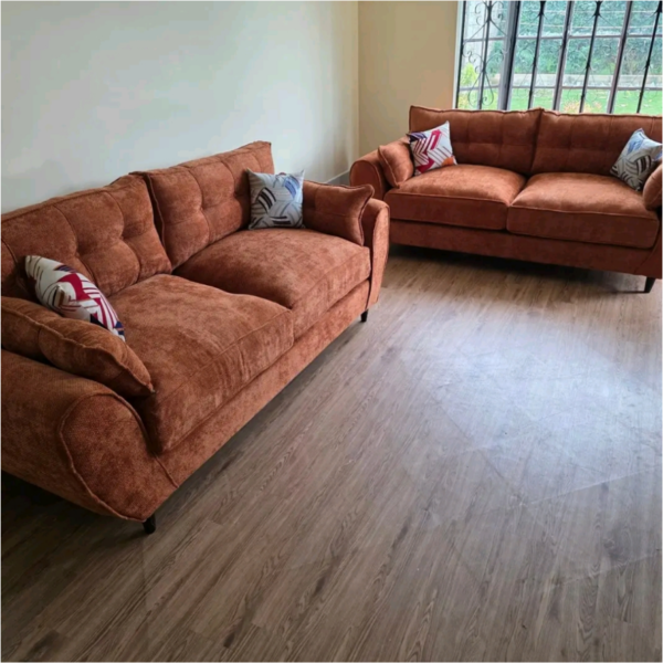 Bremen 5 seater classic orange sofa
