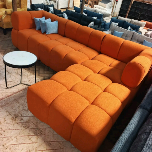 6 seater orange bubble sofa