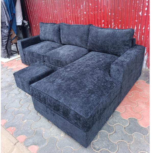 stuttgart 6 seater dark grey l shaped sofa