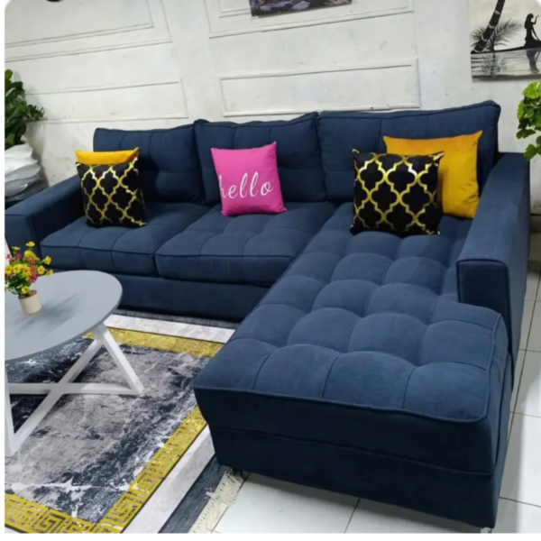 Houston 6 seater dark grey l shaped sofa