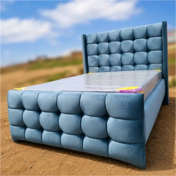 5 by 6 classic grey chester bed with a mattress