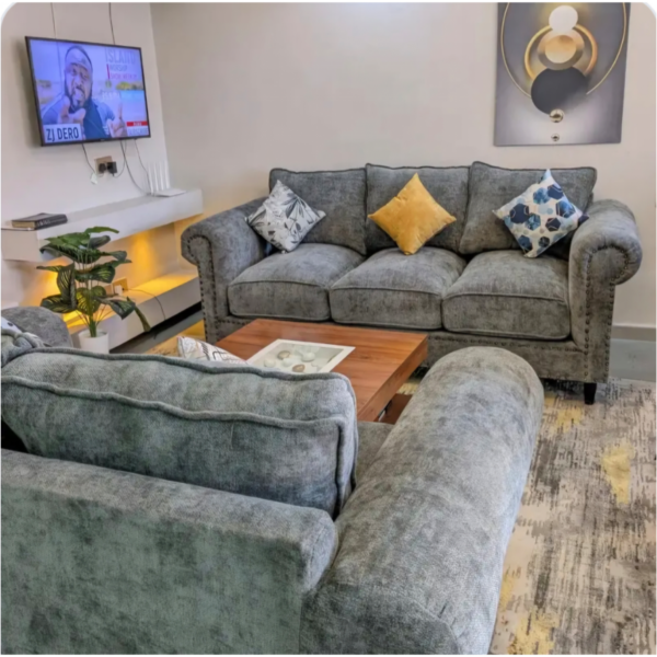 Shelton 3 seater grey sofa