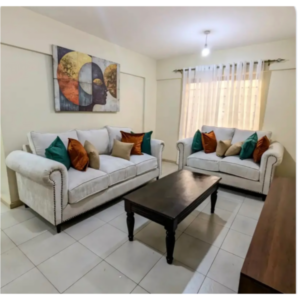 5 seater light grey sofa set