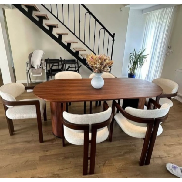 Miami 6 seater brown dining set