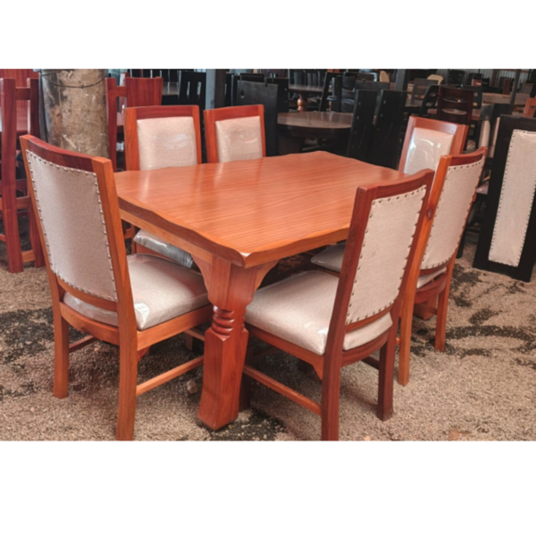 6 seater classic brown mahogany dining table
